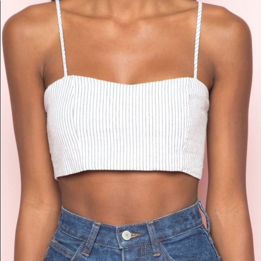 Brandy Melville/John Galt Pin Striped Austen Top